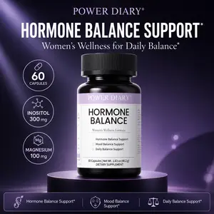 POWER DIARY Hormone Balance Support Supplement for Women, Inositol, Magnesium, Ashwagandha, Rhodiola & Chaste Tree Berry, Mood & Daily Balance Support, 60 Capsules