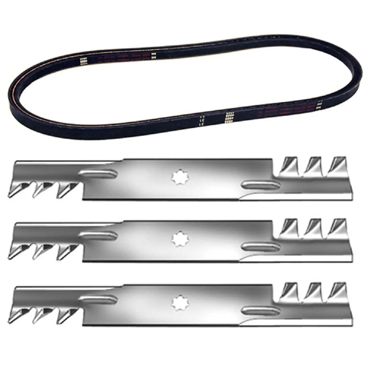 48" Deck Kit Belt & Mulching Blades fits Replacement for John Deere D140 D150 D160 LA130 X140