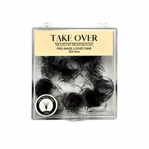 Pro-Made Loose Fan Lash Extensions, 500ct, 10D 0.05 Eyelash Clusters, Cosmetic Makeup False Lashes for Professional or Personal Use