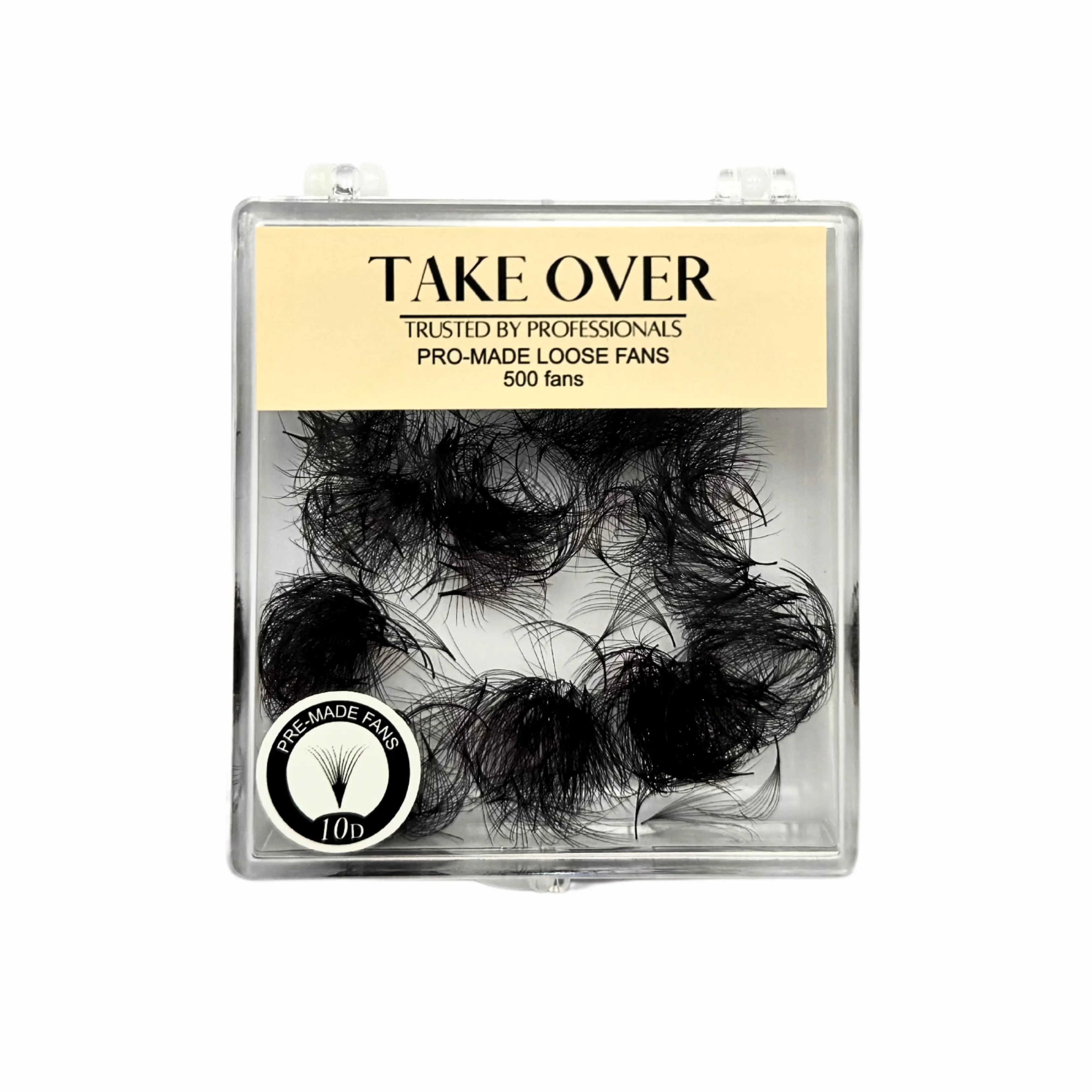 Pro-Made Loose Fan Eyelash Extensions, 500ct 10D 0.05mm Eyelash Clusters, Cosmetic Makeup False Lashes for Professional or Personal Use, Eyelashes Extensions, Pro-Made Loose Fans