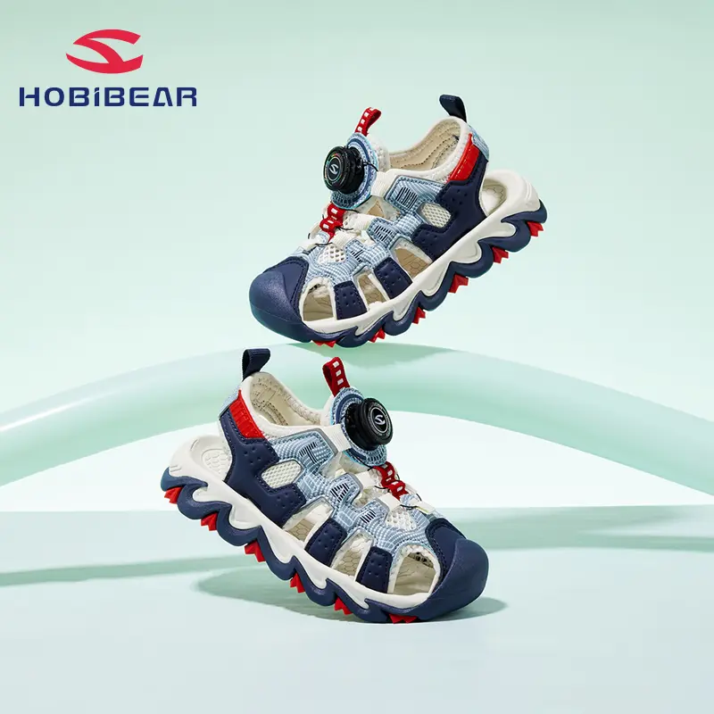 HOBIBEAR Kids’ Summer Sandals — Boys’ New Closed-Toe Beach Sandals, Girls’ Closed-Toe Beach Sandals, Everyday Sports Sandals