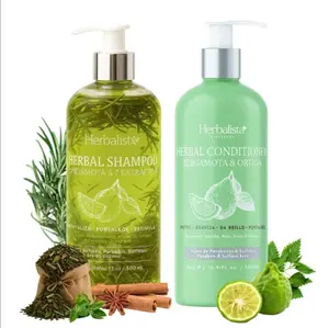 Bergamot Herbal Shampoo & Conditioner set 1000ml (33 fl oz) – With 7 Extracts: Rosemary, Ginger, Anise, Green Tea, Horsetail & Cinnamon – hair growth shampoo , active root follicles