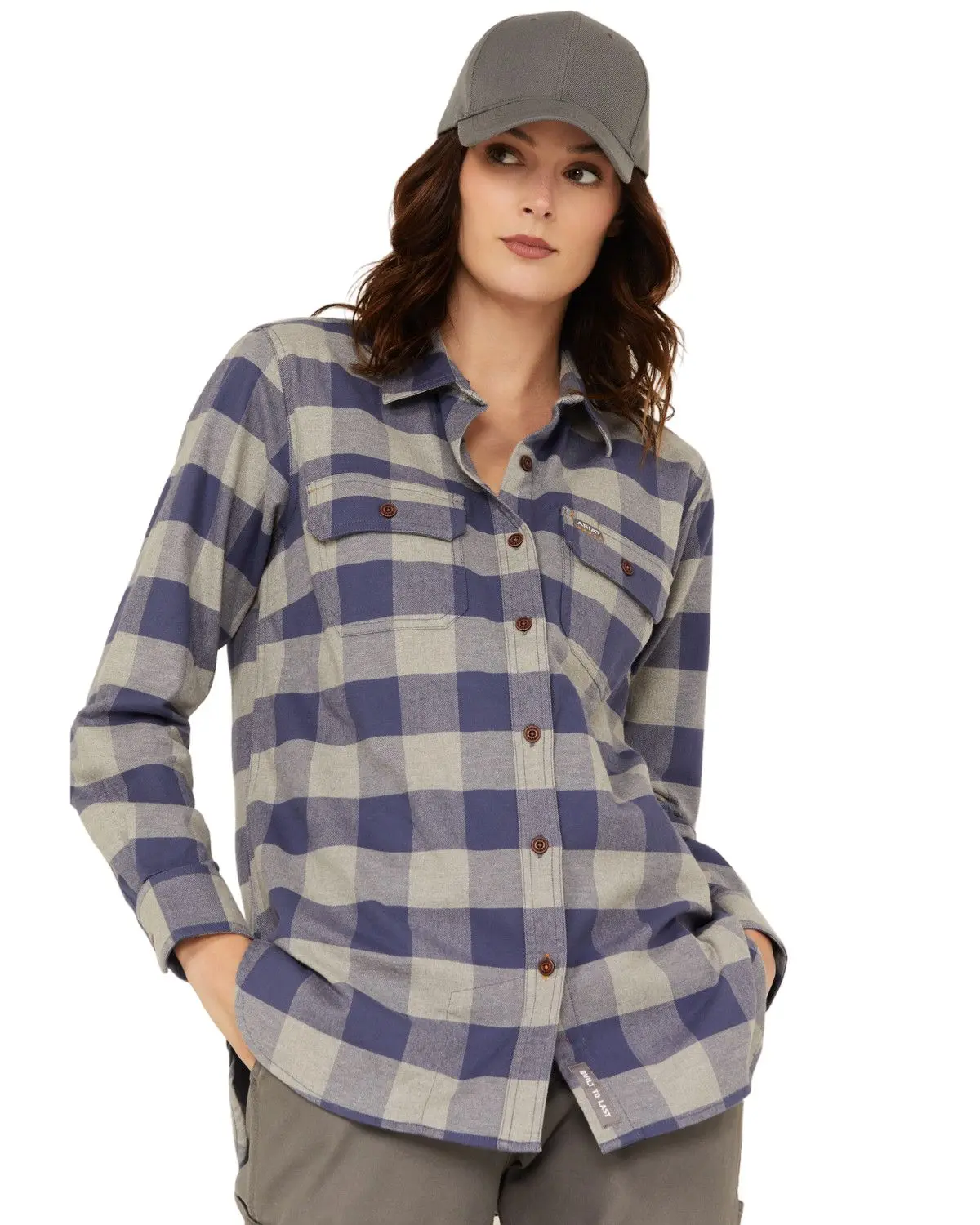 Ariat Women's Women'S Rebar Tunic Long Sleeve Button-Down Flannel Work - 10052942