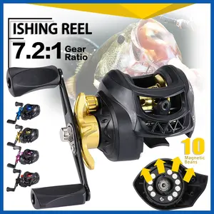 Sougayilang Reel 7.2:1 High Speed Baitcasting with Magnetic Braking System for Saltwater and Freshwater 6th Sense Lures fishing  tackle