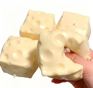 Simulated Thin Skin Moldable Cheese, Wet Milk Fragrance Extra Large Butter Squeeze Toy, Stress Relief Gift For Adults And Kids