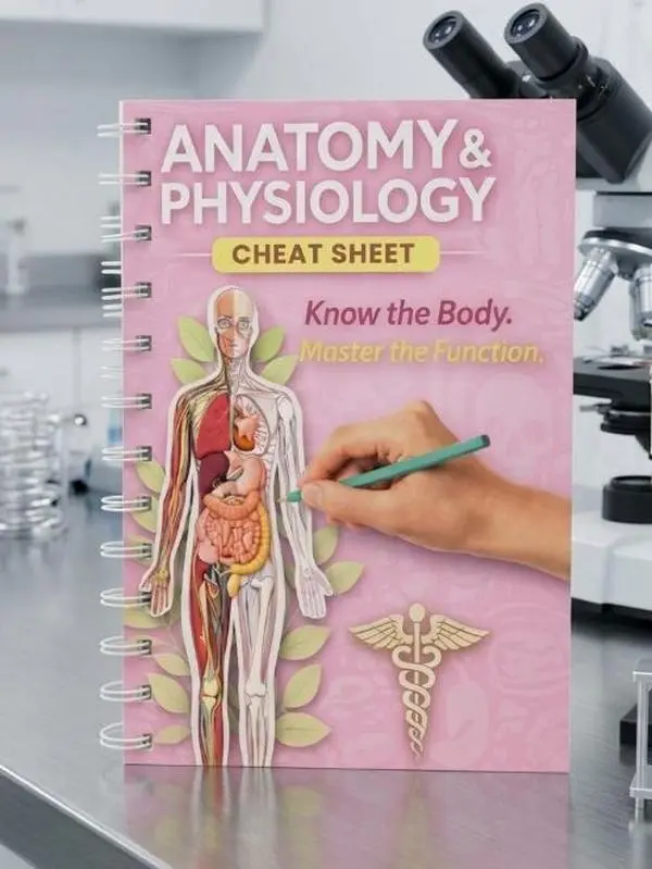 [New 2026] Anatomy and Physiology Cheat Sheet, A&P Nursing Study Guide, Human Anatomy Notes, 110 Pages + Bonus Medication Tracker