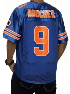 Boyfriend Style Men's Football Jersey For Men Embroidered Breathable Quick Dry For Training Party Daily Outdoor Bobby Boucher #9 The Waterboy Shirt