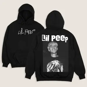 Retro Vintage Design Lil Peep Hoodie, Lil Peep Shirt, Double Printed Cotton Unisex Shirt Rap Shirt Rapper Rap Tee Hiphop Shirt Music Tour Merch Gift for Him Gift For Her Vintage Y2K Hoodie Sweatshirt