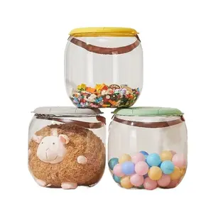 Kids Storage Ottoman with Lid, Large Collapsible Toy Box with Seat, Portable Stool for Playroom Bedroom & Outdoor Picnic, Plush Doll & Building Block Organizer, Transparent Window