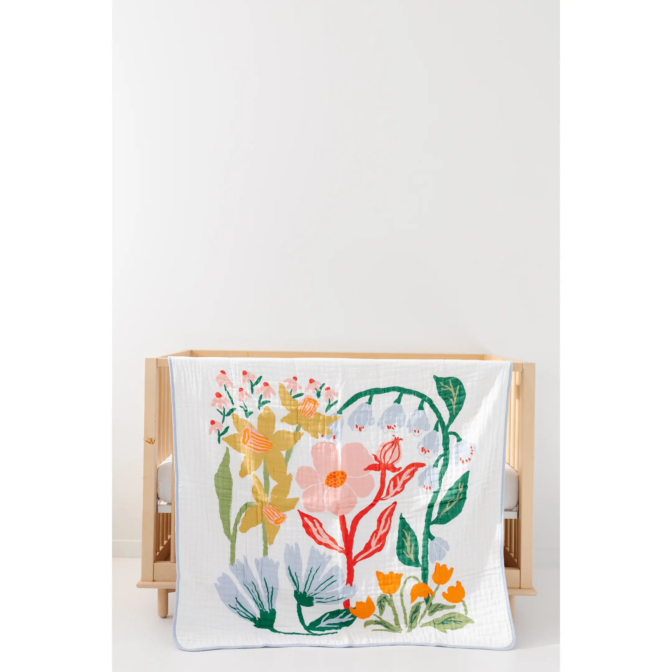 Cottage Garden 100% Cotton Muslin Baby Quilt Blanket