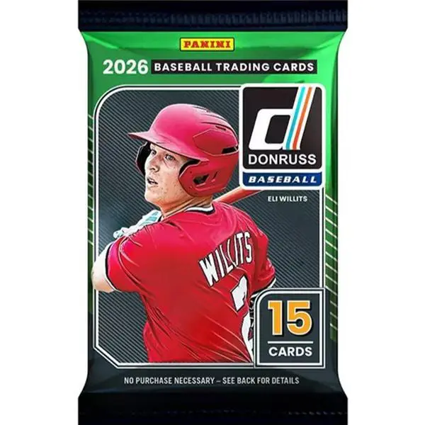 2026 Panini Donruss Baseball Blaster Pack - 15 Trading Cards, Autographs, Night Moves, Rated Prospects, Retail Exclusive Whammy! Insert Sets
