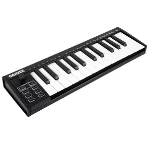 Garvee 25-Key MIDI Keyboard Controller – USB, DAW Integration, 8 Drum Pads, 8 Knobs, OLED Display, Compact for Music Production