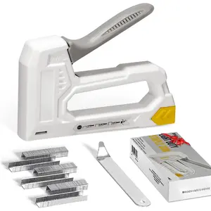 Light Duty Staple  for  - White Upholstery Staple  with 1600 count JT21 Staples 1/4, 5/16, 3/8 inch and Staple Remover - Fabric Stapler  for Crafts, DIY, Decoration