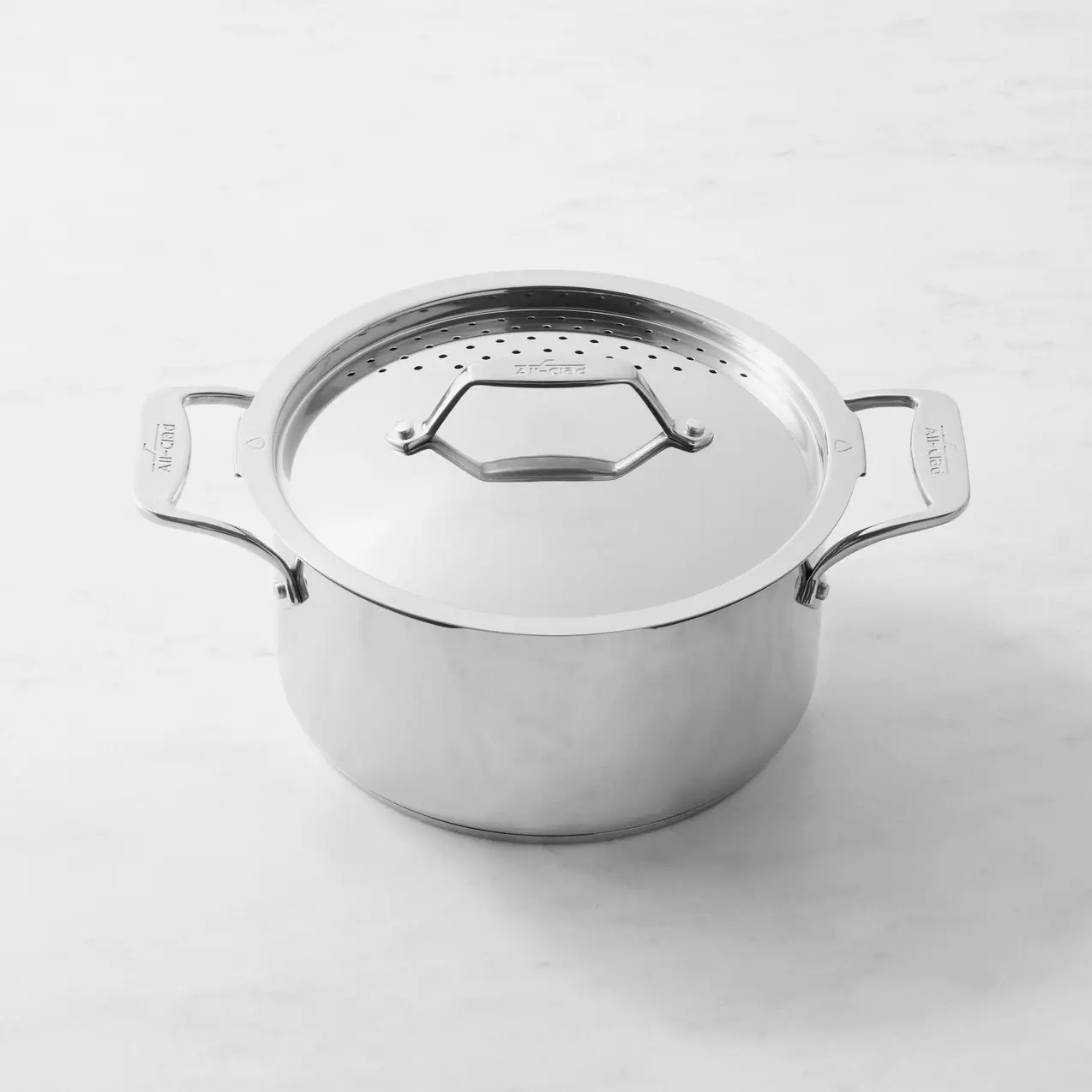 All-Clad Simply Strain Stainless-Steel Multipot with Strainer, 6-Qt.