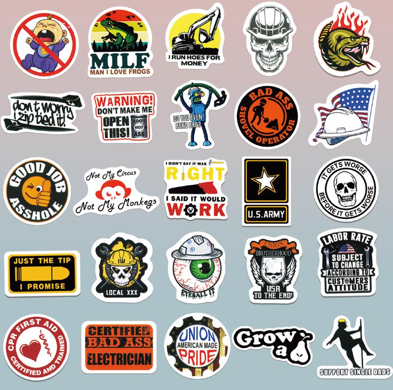 150PCS Funny Saying Sticker Pack - Snarky, Sarcastic Bold Humor Vinyl Waterproof Meme stickers for laptop, computer, water bottle, ipad, phones bumper folding chair Durable sticker pack(Random)