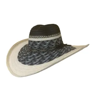 Wide-Brim Vallenato Hat Borsalino Crown Water-Resistant Unisex Straw Hat with Unique Braided Band Design