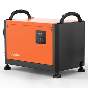 VEVOR 70 Pints Commercial Dehumidifier with Drain Hose, Summervibes,Summervibes, Portable Crawl Space Dehumidifiers for Basement Storage Room Industrial, Auto Defrost/Drainage, Heavy-duty Galvanized Steel, LED Indicate