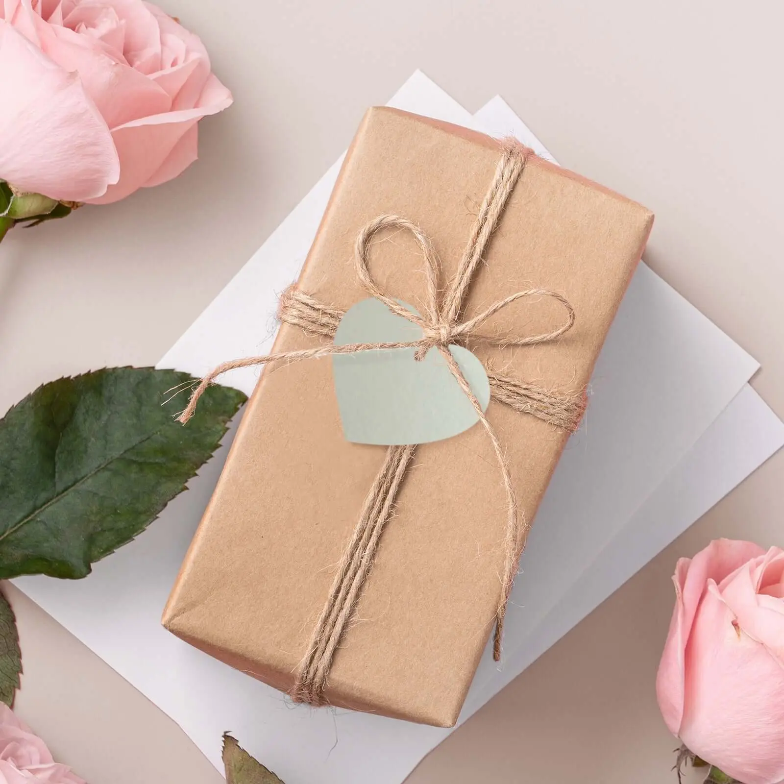 100-Pack Silver Printable Heart-Shape Wedding Favor Gift Tags, 2" Size (2 Inches) for Wish Tree, Baked Goods, Mason Jars