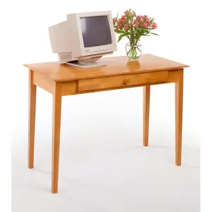 212 MAIN Honey Beechwood Computer Desk, Sturdy Office Furniture for Commercial Use, Sturdy Computer Desk