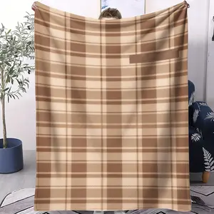 Classic Plaid Print Flannel Blanket, Soft Comfortable Home Office Travel Camping Blanket, Air Conditioning Room Warm Sleep Blanket, Sofa Blanket