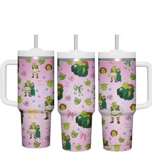 1PC 40oz Tumbler, Shrekk Green Swamp Ogre Tumbler, Funny Movie Design For Men Women Teens, Insulated Travel Tumbler, Fairytale Gift Idea | GN110326.R2911.ID00