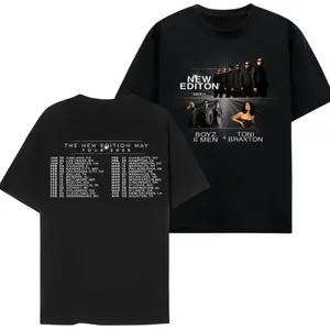 🎤✨[Graphic Tee] The New Edition Way Tour 2026 T-Shirt – Vintage R&B Concert Graphic Tee, Retro Music Tour Shirt, 90s R&B Style Fan Merch, Soft Cotton Unisex Streetwear Tee, Music Lover Outfit, Casual Summer Top, Sizes S–4XL, TikTok Viral Music Shirt
