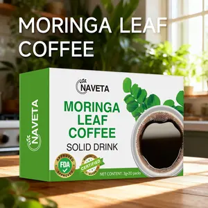 Moringa leaf Coffee - 100% Organic Super Food Coffee - Energy & Immunity Booster, Stress Relief - 20 Individually Sealed Sachets