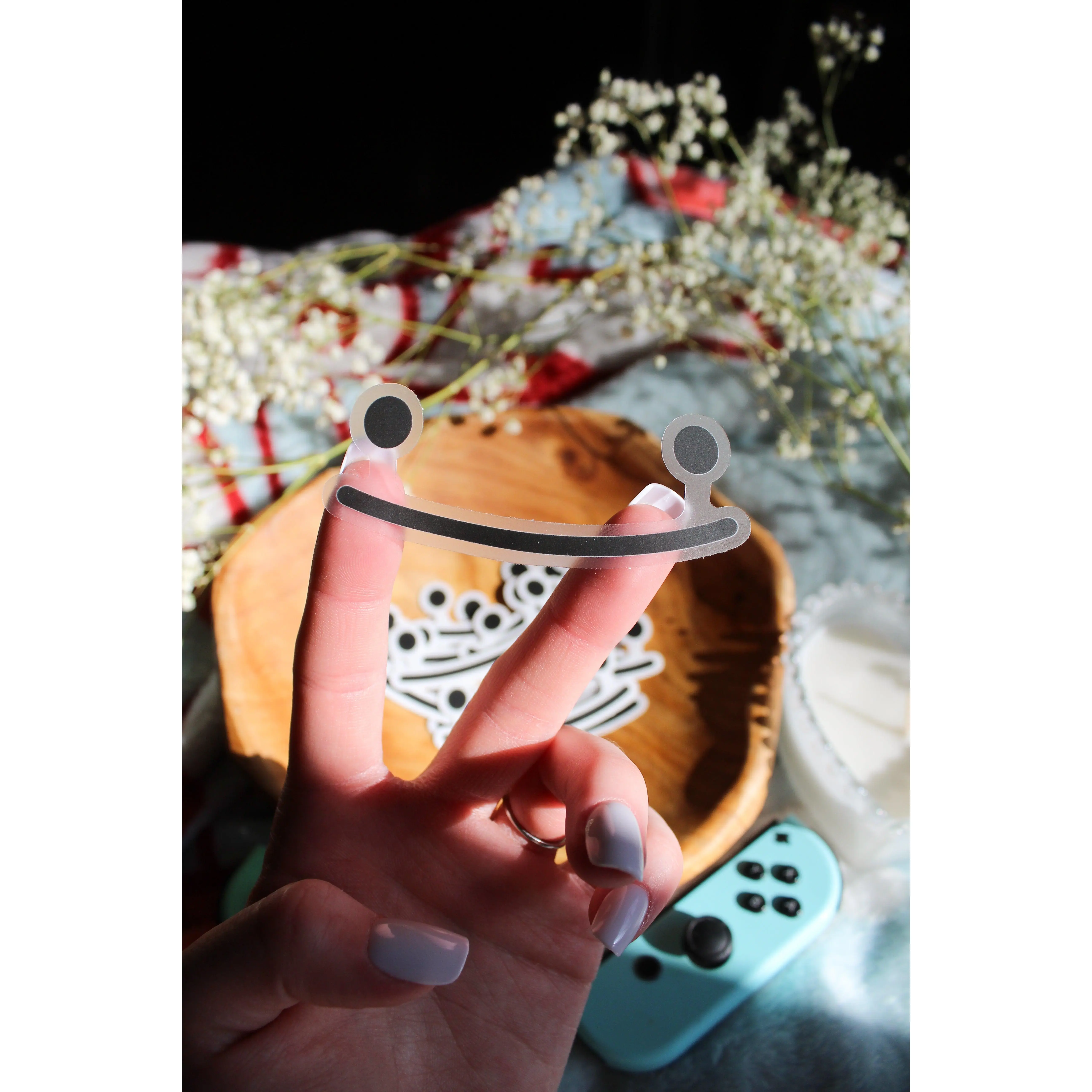 Ditto Face Clear Waterproof Vinyl Sticker | Matte Finish | 1.25" x 3"