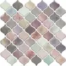 STICKGOO 10-Sheet Multicolor Arabesque Vinyl Tile Peel & Stick Backsplash, Peel and Stick Wall Tile For Bathroom, 12”X12” Self-Adhesive Kitchen Backsplash Tiles (Thicker Design) Home Decor Decorative