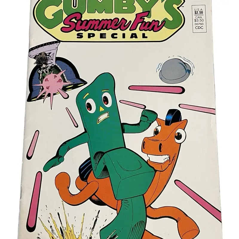 Comico Gumby's Summer Fun Special #1 (1987) - Art by Arthur Adams, Featuring Robot Children, Werewolf, Flying Saucer & More Adventures comicbooks 4 sale