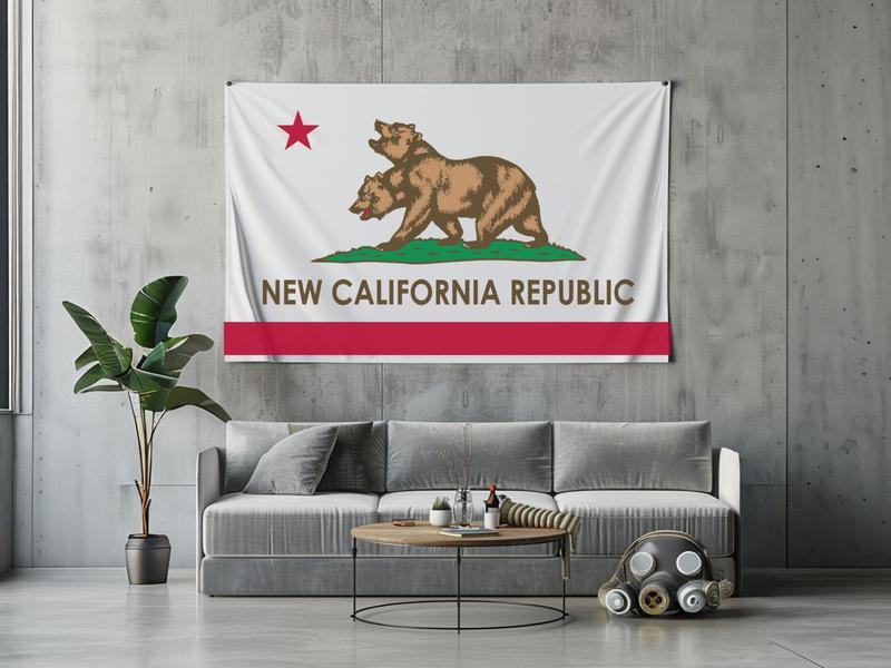 New California Republic Flag Fallout Flag shelter Series Game Video Game Flag Two Headed Bear Flag