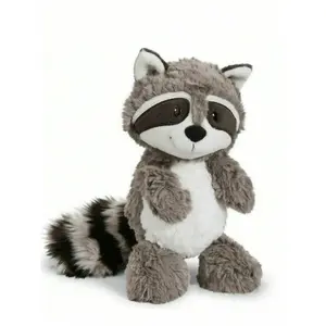 25cm Cute Raccoon Stuffed Animal: Soft gray woodland plush doll. Perfect birthday/holiday gift for babies & kids, ideal home festival decor!