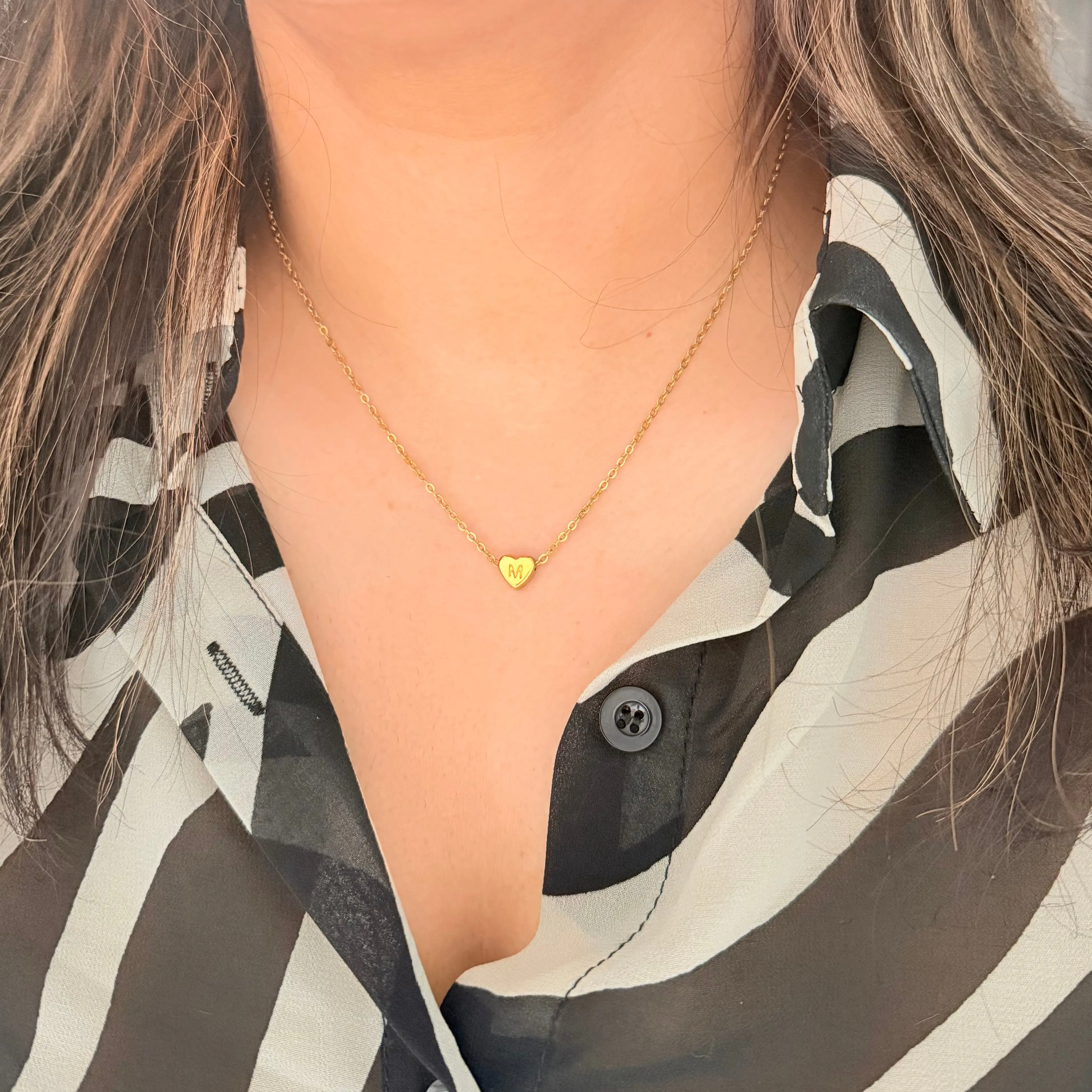 Layla Heart Initial Necklace