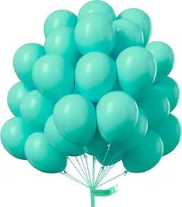 PartyWoo Teal Balloons 50 pcs 12 Inch Turquoise Aqua Blue Dark Teal Balloons for Graduation Wedding Baby Shower Bridal Shower Gender Reveal Anniversary Birthday Party Decorations Teal-Y69