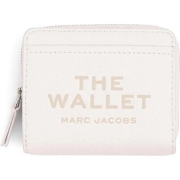 Marc Jacobs The Leather Mini Compact Wallet - Casual Style, Cotton Material, Card Slots, Model 2R3SMP044S10-137 (Men's Luggage & Bags Accessory)