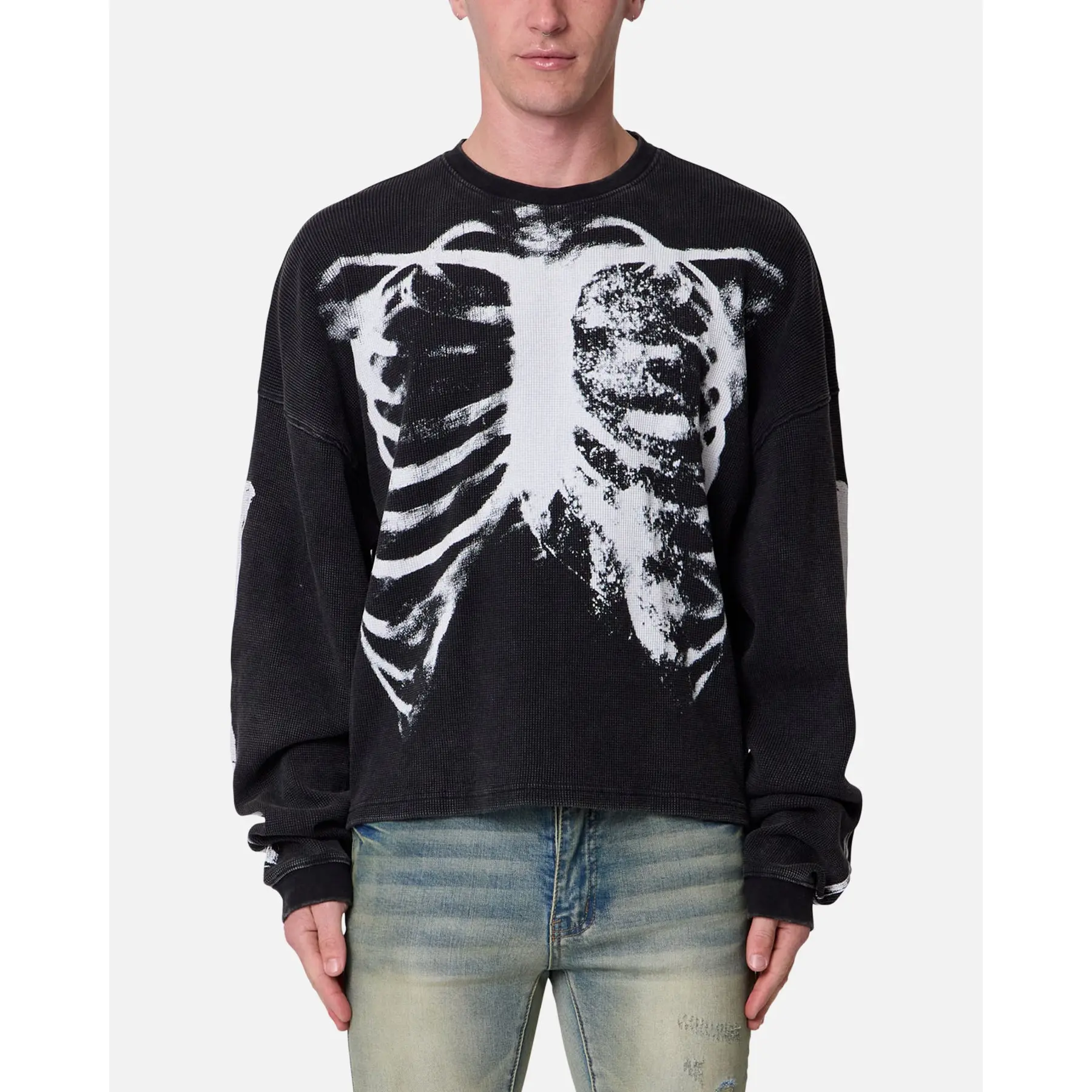 MNML X-Ray Thermal Long Sleeve T-Shirt Black