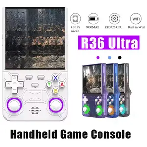 New R36 Ultra Open Source  Game Console R36S Portable Retro  Nostalgic Arcade Cross-border Screen Colorful Protection handheld 64G  handheld q3  game  console    retro  4k emulation  handheld classic fc game dual joystick control electronic kid