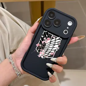 Case With Attack On Titan Exploration Regiment Logo For IPhone 17 16 15 14 13 12 11 PRO MAX PLUS Mini And 17 AIR IPhone 16E XR XS MAX Series Mobile Case, Soft Anti-Drop TPU Back Cover.