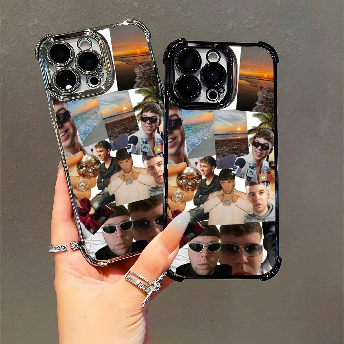 Quevedo Unique Collage-Style Smartphone Case, Music-Loving Trendsetters' Handheld Device Protector, Compatible with iPhone 11/12/13/14/15/16 (Pro Max/Plus) Mobile Phone Accessories, Devices, Casing