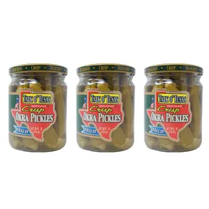 Talk O’ Texas Crisp Okra Pickles Mild 16 oz | Crunchy Southern Snack