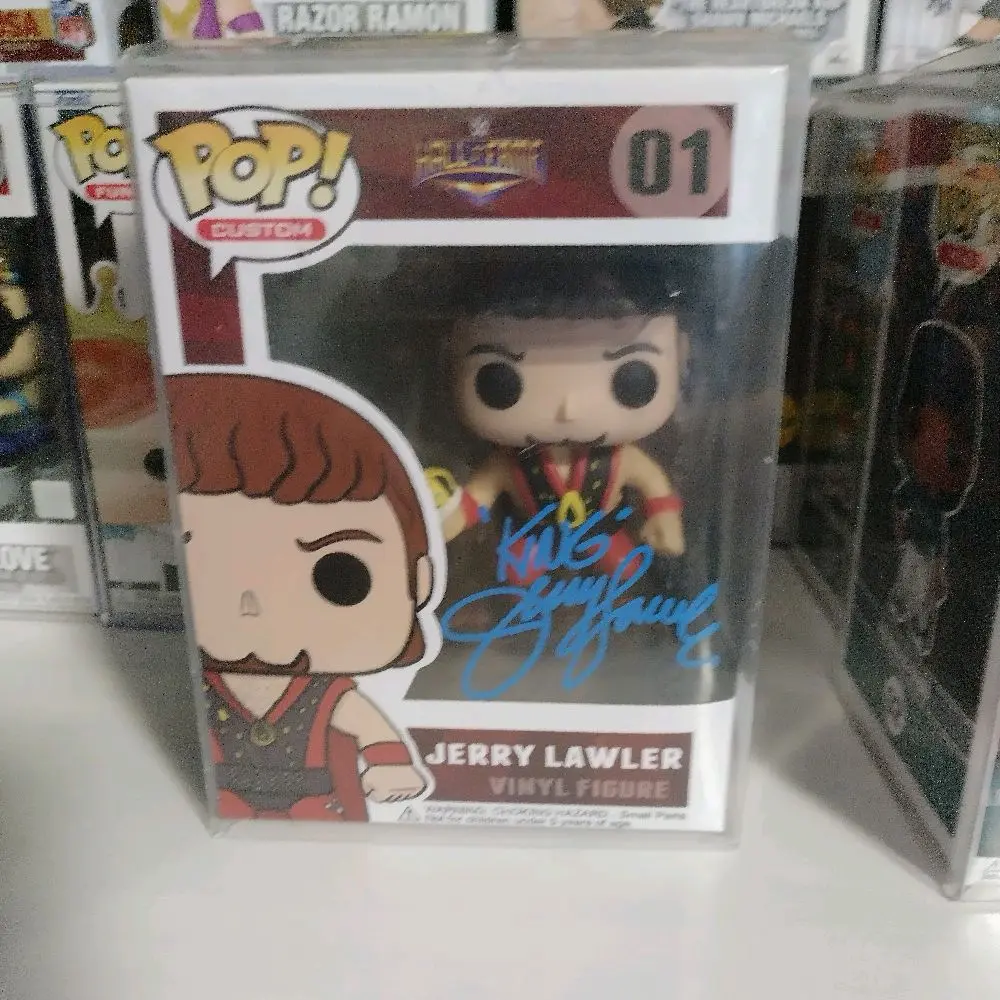 Jerry Lawler vinyl figure signed authenticated