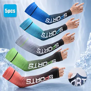 5PCS UV-Blocking Arm Sleeves  Summer Stay Cool & Protected Lightweight Breathable Stretchy  Outdoor Activities Hiking Cycling Running summervibes for summerwins,summerwins