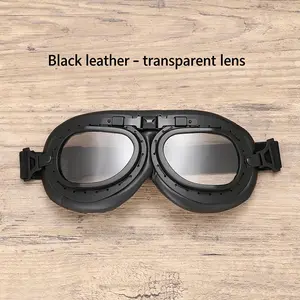 Unisex Motorcycle Off-Road Windshield, Vintage Harley Davidson Helmet Compatible Riding Goggles, Universal Cycling Protective Eyewear Windproof Goggles