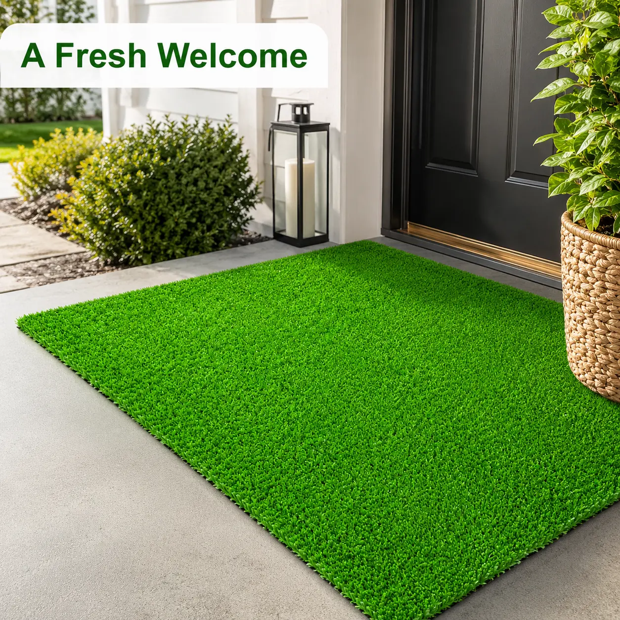 0.5in Artificial Grass Turf,Premium Artificial Grass Rug, Fake Grass Turf Mat with SolidBacking, Easy-to-Cut Synthetic Lawn Carpet for Dogs, Patio,Balcony, Backyard, Porch & Home Decoration