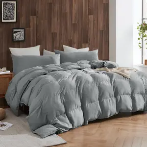 Snorze Cloud Comforter Set - Coma Inducer Oversized Bedding in Iron Gray