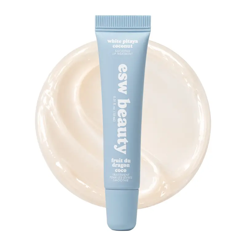 [ESW Beauty] | White Pitaya Coconut Smoothie Lip Treatment | Clear & Ultra Glossy | Hydrating & Nourishing | Korean Beauty Lip Balm with Peptides & Shea Butter