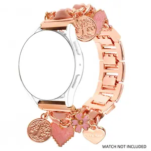 Fashionable Watch Band, Cute Pendant Watch Band for Women, Wearable Accessories Smart Watch Strap Compatible with Samsung Galaxy Watch 7 6 5 4 40/44mm, Watch 4 Classic 42/46mm, Watch 3 41mm, Active 2, Gear S2 Classic