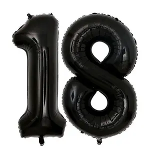 20pcs 40-Inch Giant Number Balloons for 18th Birthday Party Decor, Unisex 18th Birthday Party Supplies, Photo Props for Celebrations