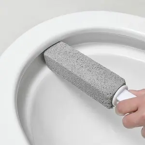 [Holiday Haul] Pumice Toilet Cleaning Brush, 1/2/5 Counts Plastic Toilet Stain Bathroom Scar Cleaning Brush, Yellow Scale Powerful Pumice Brush