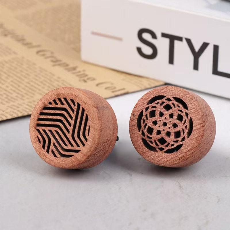 1pc Wood Automobile Essential Oil Fragrance Diffuser, Portable Innovative Mini Fragrance Diffuse, Car Decorations, Living Room, Study, Office Aromatherapy Stick Set - Slow Release Aroma, No Essential Oils